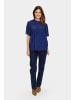 SAINT TROPEZ Kurzarm-Bluse IlseSZ Lockere Passform in Midnight Sail
