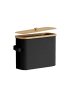relaxdays Toilettenpapier Aufbewahrung in Schwarz - (B)45 x (H)33 x (T)16 cm