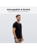 Barrio 13 4er Pack: T-Shirt mit V-Ausschnitt in schwarz