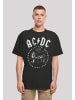 F4NT4STIC Heavy Oversize T-Shirt ACDC Rock Band We Salute You Cannon in schwarz