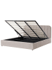 Beliani 3-tlg Doppelbett CHALLANS in Beige/Schwarz
