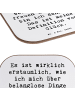 Mr. & Mrs. Panda Bierdeckel Spruch Dankbarkeit für kleine Dinge ... in Weiß