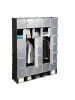 relaxdays Kleiderschrank Stecksystem in Schwarz - (B)180 x (H)234 x (T)46,5 cm