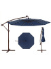 COSTWAY Sonnenschirm 300 cm mit LED in Blau