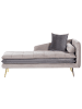 Beliani Chaiselongue GONESSE Beige/Grau/Gold - (W) 160 x (H) 72 x (L) 79 cm rechtsseitig