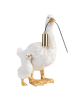 Beliani Tischleuchten DAFFY in Weiß/Messing/Gold - (W) 21 x (H) 40 x (L) 33 cm