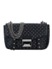 Seidenfelt Jomala Schultertasche 24 cm black with tiny rivets