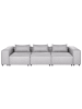 Beliani 3-Sitzer Sofa BRANDE in Grau - (W) 336 x (H) 70 x (L) 121 cm