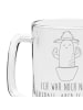 Mr. & Mrs. Panda Bierkrug Kaktus Hut mit Spruch in Transparent