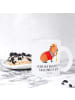 Mr. & Mrs. Panda Teetasse Capybara König mit Spruch in Transparent
