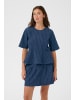CULTURE Bluse kurzarm CUmai Feminine in Dark Blue Wash