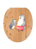 Mr. & Mrs. Panda Toilettendeckel Pinguin mit Kind ohne Spruch in Braun