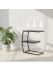relaxdays Beistelltisch in Schwarz - (B)47,5 x (H)58,5 x (T)25 cm