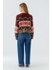 Oui Pullover in dk red taupe