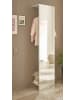 Furn.Design Garderobe weiß 50 x 200 cm, Kompaktgarderobe mit Spiegel und Kleiderstange