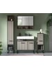 Inn.Furn Badmöbel-Set 4-teilig Sand und schwarz 170 cm, Badkombination mit Soft-Close