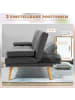 HOMCOM Schlafsofa-181L x 77B x 78H cm-Dunkelgrau