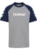 Hummel T-Shirt Hmljr Logo Jungen in GREY MELANGE/DRESS BLUES