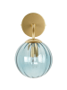 Beliani Wandleuchten BOOMI in Blau/Gold - (W) 15 x (H) 28 x (L) 22 cm