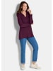 GOLDNER Tunikashirt Halbarm Blusenshirt mit Hemdkragen in bordeaux