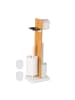 relaxdays WC Garnitur in Weiß/ Natur - (B)27 x (H)68 x (T)18 cm