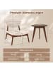 COSTWAY 3 tlg. Sessel mit Beistelltisch in Beige