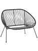 Beliani Gartenbank ACAPULCO II in Schwarz - (W) 113 x (H) 88 x (L) 78 cm