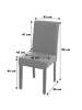 MCW 2er-Set Esszimmerstuhl Littau, Kunstleder, creme, dunkle Beine
