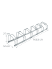 relaxdays Fahrradständer in Silber - (B)163,5 x (H)27 x (T)33 cm
