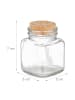 relaxdays 20 x Gewürzgläser in Transparent/ Natur - (B)5 x (H)7 x (T)5 cm