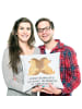 Mr. & Mrs. Panda Zierkissen Igel händchenhaltend mit Spruch in Weiß