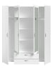 58 aufm Kessel KLEIDERSCHRANK 3-trg. mit Spiegel Parisot Daily 4 Holzdekor Weiß