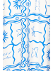 ICHI Casual IHFIRISA Regular fit in BLUE TILE PRINT