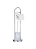 Wenko Badständer SIENA, 2-in-1 in Silbern, (B) 19 x (H) 63 cm