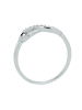 Adeliás Damen Ring Unendlichkeitszeichen aus 925 Silber mit Zirkonia in silber