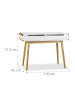 relaxdays Schreibtisch in Weiß - (B)100 x (H)73 x (T)45 cm