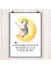 Mr. & Mrs. Panda Poster Pinguin Mond mit Spruch in Weiß