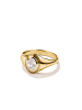 Thomas Sabo Ring Mit Weißem Zirkoniastein Oval Bold Elegance in gold