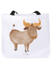 Mr. & Mrs. Panda Strandtasche Sternzeichen Stier ohne Spruch in Weiß
