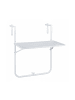 relaxdays Balkon Hängetisch in Weiß - (B)59,5 x (T)35,5 cm