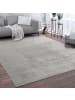 Teppich Kurzflor waschbar Unifarben Wohnzimmer in Silber