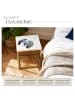 tectake Couchtisch in Marmoroptik, 45 x 45 x 47,5 cm, Belastbarkeit 12 kg