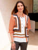 Heine Druckbluse in cognac-schoko-bedruckt