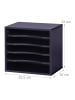 relaxdays Dokumentenablage in Schwarz - (B)35,5 x (H)33 x (T)25 cm