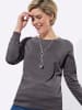 WITT WEIDEN Rundhals-Shirt in steingrau + anthrazit