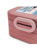 Mr. & Mrs. Panda Bento Box Orca Zylinder Design mit Spruch in Rot Pastell