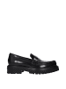 Off-White Schwarz Leder Slip-On Loafer