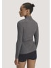 Hessnatur Hessnatur Mock-Neck Longsleeve WARM TOUCH aus Bio-Schurwolle und TENCEL™ Lyocell in grau