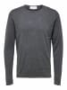 Selected Rundhals Langarmshirt für Herren in anthrazit