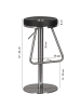 KADIMA DESIGN Barhocker WL1.291 Edelstahl höhenverstellbare Sitzfläche 54 -